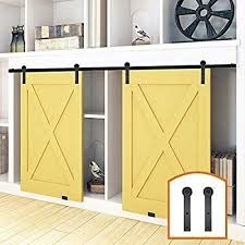 Wand-Berg-Überbrückungs-Scheunen-Tür-Hardware-Einteiler 4-8.2 FT Schwarz-Stahl