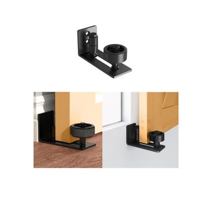 Matte Black Interior Barn Door-Boden-Führer mit 8 gegründeter Wahl